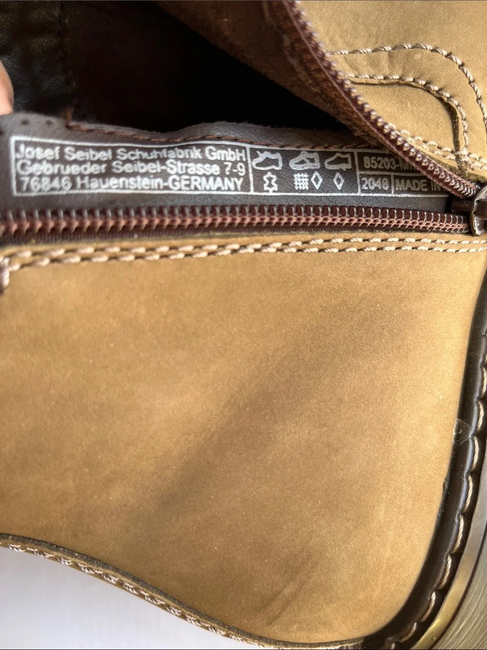 Josef Seibel Tan Chelsea Boots with Gray Panels